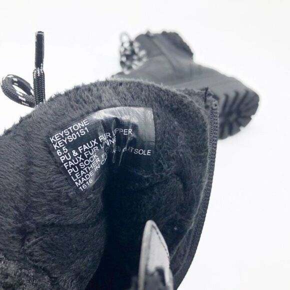 STEVE MADDEN Keystone Faux Fur Trim Lace-Up Boot - Picture 7 of 8